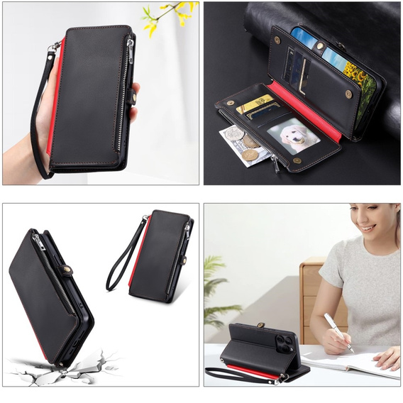 Чохол-книжка для Xiaomi Redmi 14C, Wallet Zipper Pocket, чорний