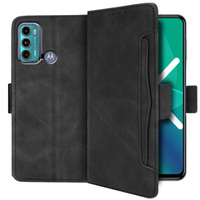 Футляр з клапаном для Motorola Moto G60, Card Slot, чорний