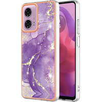 Защитный чехол для Motorola Moto G24 / G24 Power / G04, Marble Slim Case, тёмно-фиолетовый