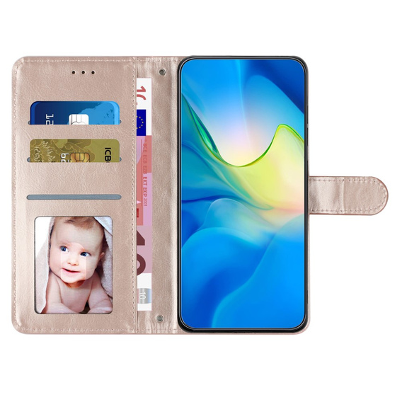 Чохол-книжка для Oppo A38 4G / Oppo A18 4G, Wallet, BINFEN COLOR, рожевий rose gold