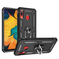 Бронированный Чехол до Samsung Galaxy A40, Nox Case Ring, чёрный