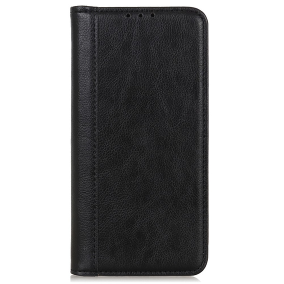 Чехол до Xiaomi Redmi Note 13 Pro+, Wallet Litchi Leather, чёрный