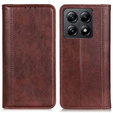 Чехол до Xiaomi 14T, Wallet Litchi Leather, коричневый