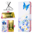 Чохол-книжка для Oppo A38 4G / Oppo A18 4G, Wallet, Butterfly & Flowers білий