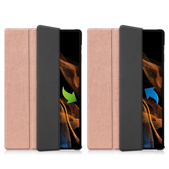 Чехол для Samsung Galaxy Tab S9 Ultra, Smartcase, розовый rose gold