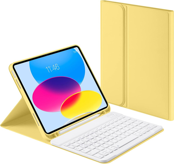 Чохол з підсвічуванням bluetooth-клавіатури для iPad 10.9 2022 (10 gen.), жовтий