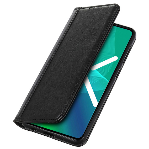 Чoхол до Motorola Moto G22, Wallet Litchi Leather, чорний