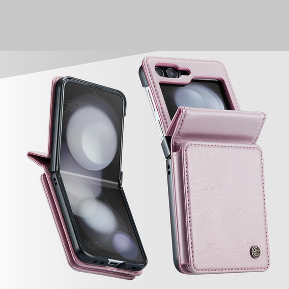 CASE фліп-чохол для Samsung Galaxy Z Flip5 5G, Litchi Wallet, рожевий