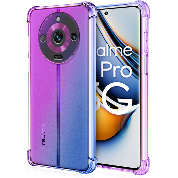 Чохол для Realme 11 Pro / 11 Pro +, Gradient Dropproof, Фіолетовий / синій