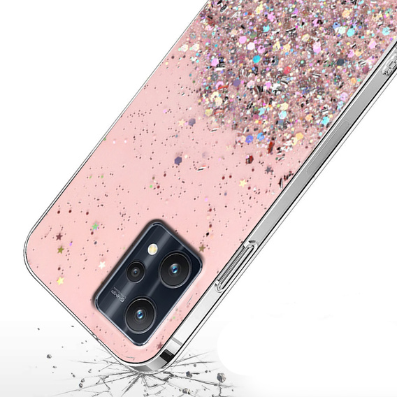 Чoхол до Realme 9 Pro+ Plus / Realme 9 4G, Glittery, рожевий