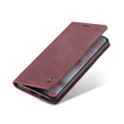 Чехол CASEME для Samsung Galaxy S22+ Plus 5G, Leather Wallet Case, красный