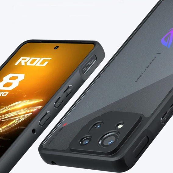 Чехол для ASUS ROG Phone 8 Pro, Fusion Hybrid, с защитой камеры, матовый / чёрный