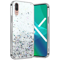 Чехол до Huawei P20, Glittery, прозрачный