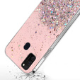 Чехол до Samsung Galaxy M21, Glittery, розовый