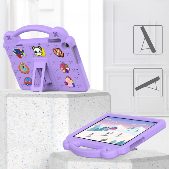 Дитячий чохол для планшета Lenovo Tab M10 10.1 Gen 3 TB-328FU/TB-328XU, Cute Patterns, з підставкою, фіолетовий
