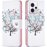 Чохол-книжка для Motorola Moto G53 5G / G23 / G13, Wallet, colorful tree, білий