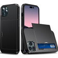 Чехол до iPhone 15 Pro, Sliding Card Holder, чёрный