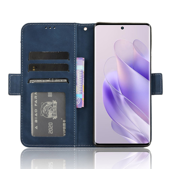 Футляр з клапаном для Infinix Zero 30 5G, Card Slot, темно-синій 