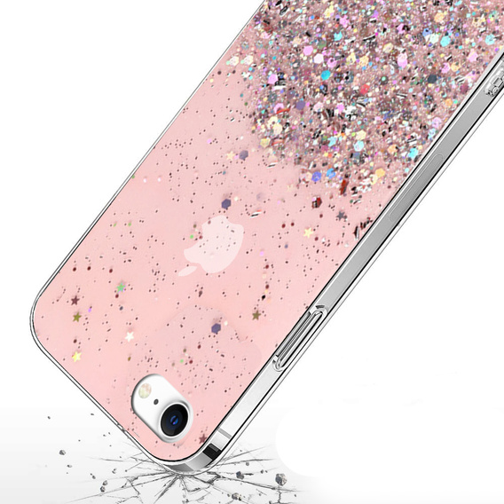 Чехол до iPhone 7/8/SE 2020/SE 2022, Glittery, розовый