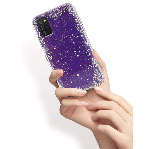 Чoхол до Samsung Galaxy A02s, Glittery, фіолетовий