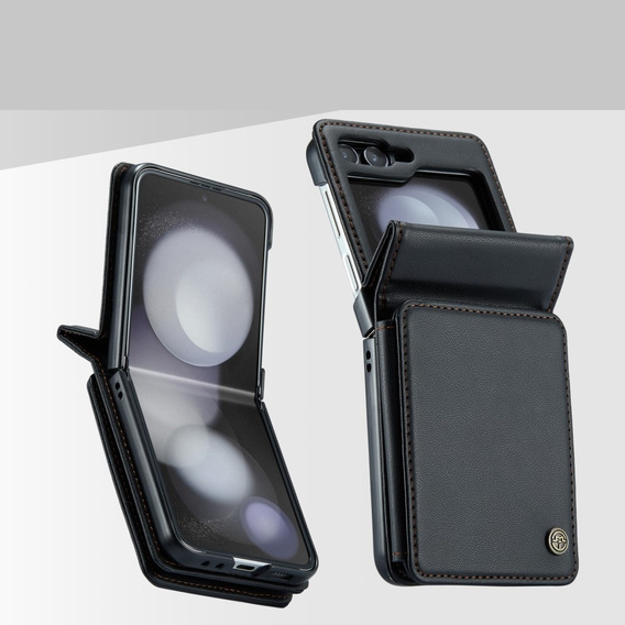 CASE фліп-чохол для Samsung Galaxy Z Flip5 5G, Litchi Wallet, чорний