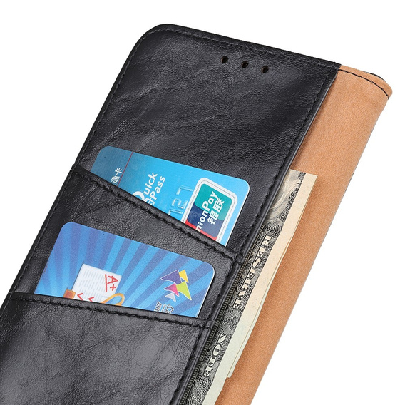 Откидной чехол для OnePlus Nord 2 5G, Split Leather Wallet, чёрный