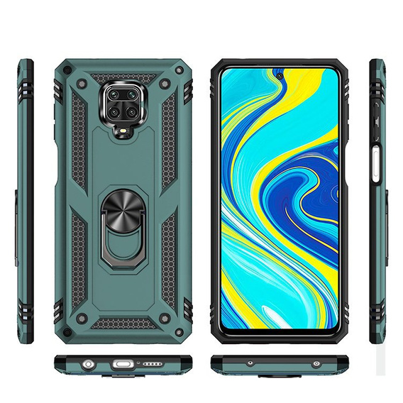 Броньований Чoхол до Xiaomi Redmi Note 9S / 9 Pro, Nox Case Ring, зелений