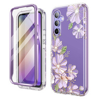 Чехол до Samsung Galaxy A54 5G, Suritch Full Body Flowers, фиолетовый