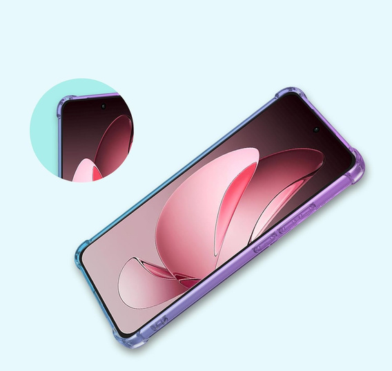 Чохол для Oppo Reno 13 Pro, Gradient Dropproof, Фіолетовий / синій