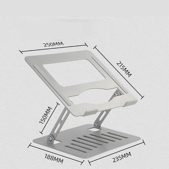 Алюмінієва підставка для ноутбука ERBORD ProDesk Stand, сіра