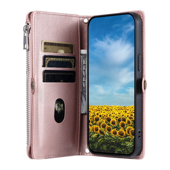 Откидной чехол для Xiaomi Redmi 14C / Xiaomi Poco C75, Wallet Zipper Pocket, розовый