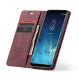 Чехол CASEME для Samsung Galaxy S8, Leather Wallet Case, бордовый