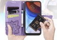 Откидной чехол для Motorola Moto G85, Butterfly, фиолетовый