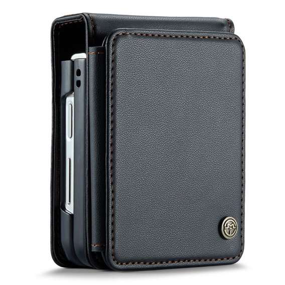 CASE фліп-чохол для Samsung Galaxy Z Flip5 5G, Litchi Wallet, чорний