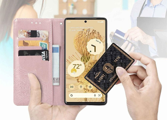 Чохол-книжка для Oppo Reno 11F 5G, Mandala, рожевий rose gold