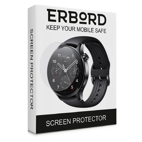 3x ERBORD Гідрогелева фольга для Xiaomi Watch S1 Pro