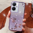 Чохол для Oppo A79 5G, Glitter Flower, фіолетовий