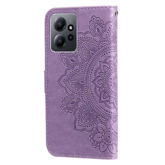 Чохол-книжка для Xiaomi Redmi Note 12 4G, Mandala Flower, фіолетовий