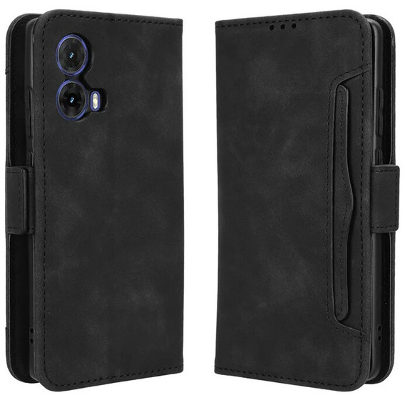 Футляр з клапаном для Motorola Moto G85, Card Slot, чорний