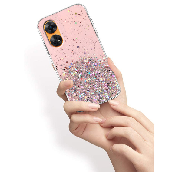 Чехол до Oppo Reno8 T, Glittery, розовый