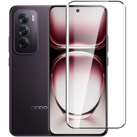 3D загартоване скло для Oppo Reno 12, чорна рамка