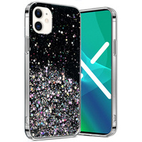 Чехол до iPhone 12/12 Pro, Glittery, чёрный