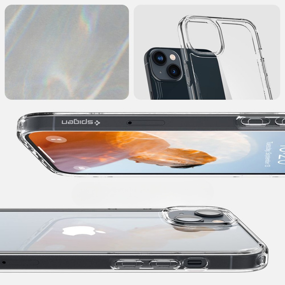 Чехол Spigen до iPhone 14, Ultra Hybrid, Crystal Clear, прозрачный