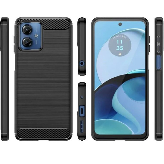 Чехол до Motorola Moto G14, Carbon, чёрный