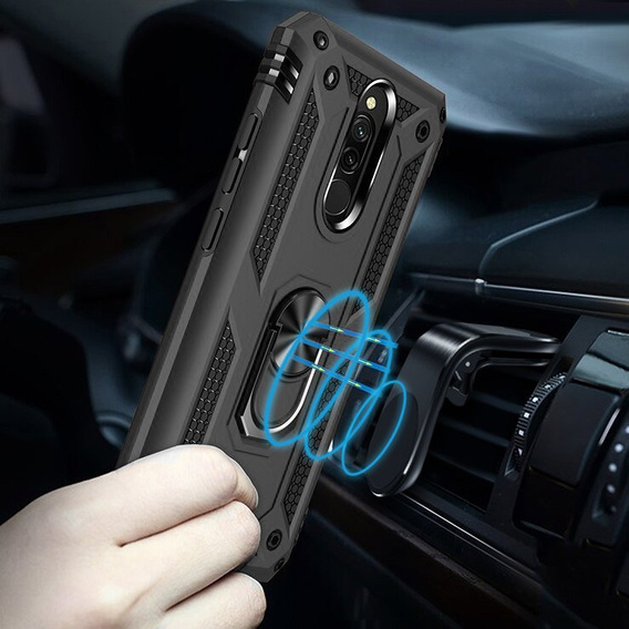 Броньований Чoхол до Xiaomi Redmi 8 / 8A, Nox Case Ring, чорний