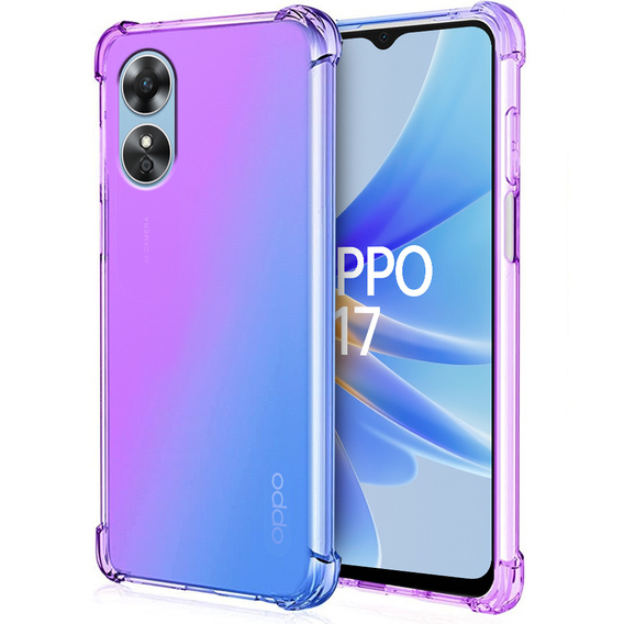 Чохол для Oppo A17, Gradient Dropproof, Фіолетовий / синій