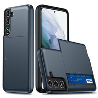 Чoхол до Samsung Galaxy S22, Sliding Card Holder, темно-синій