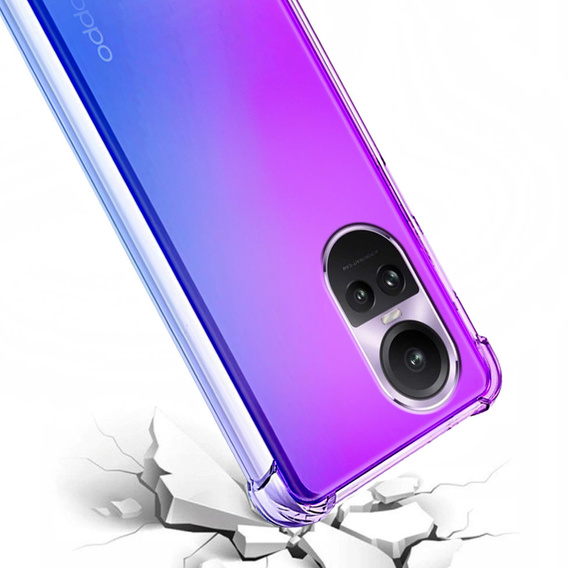 Чехол для Oppo Reno 10 / 10 Pro, Gradient Dropproof, Фиолетовый / синий