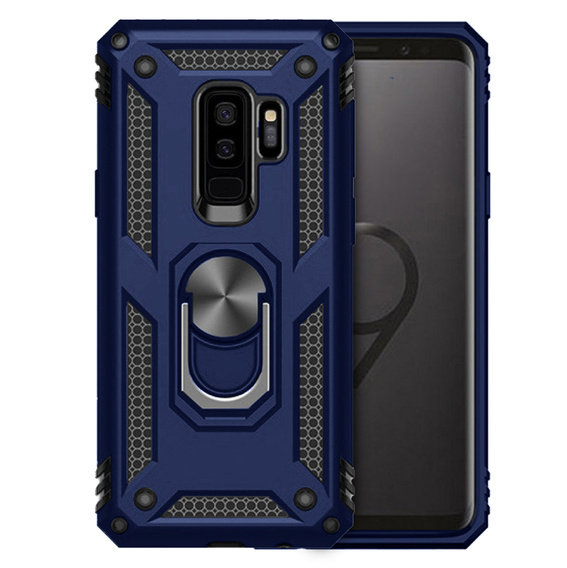 Бронированный Чехол до Samsung Galaxy S9+ Plus, Nox Case Ring, синий