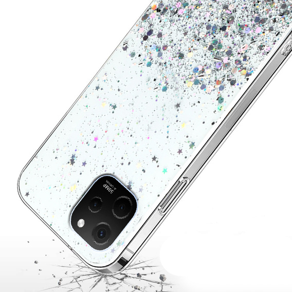 Чехол до Huawei Nova Y61, Glittery, прозрачный